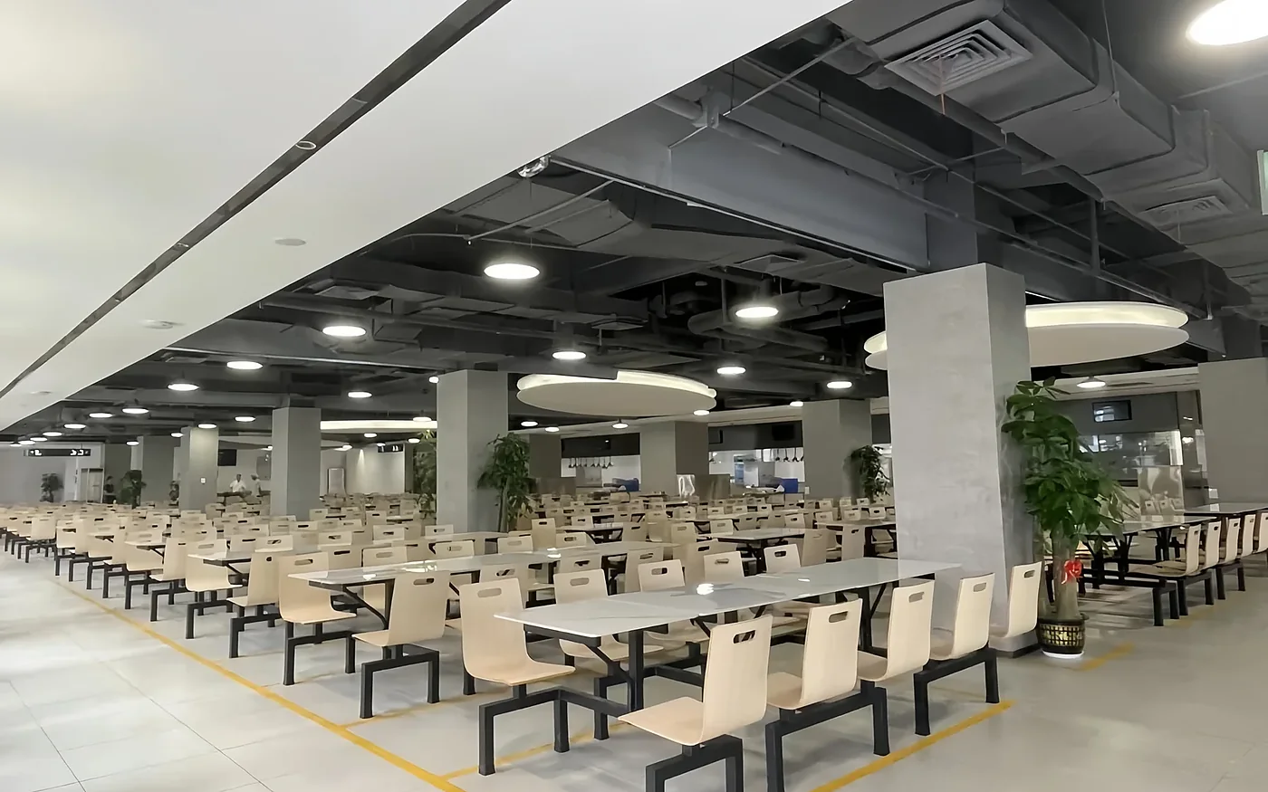 comedor institucional con mesas y sillas por lote