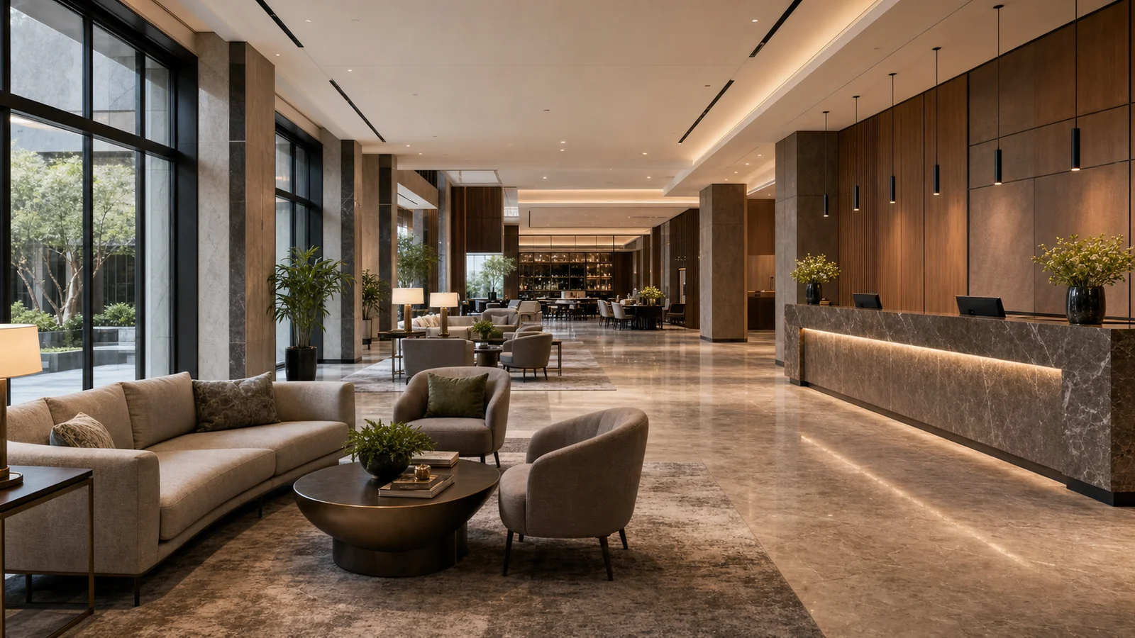 mobiliario hotelero para lobby y áreas públicas