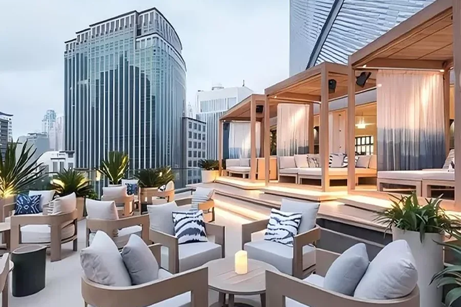 lounge exterior para terraza de hotel