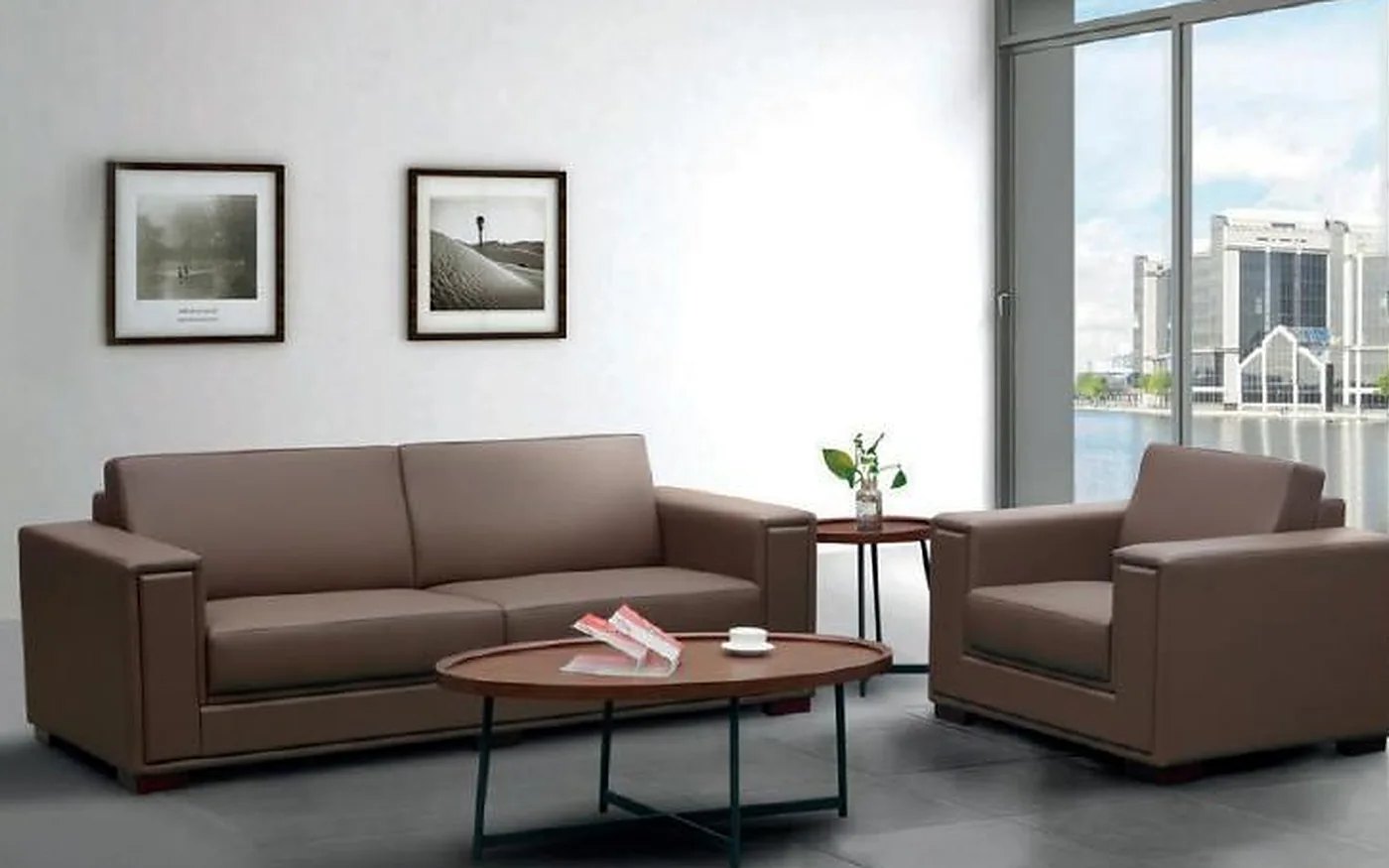 lounge corporativo de espera y conversación