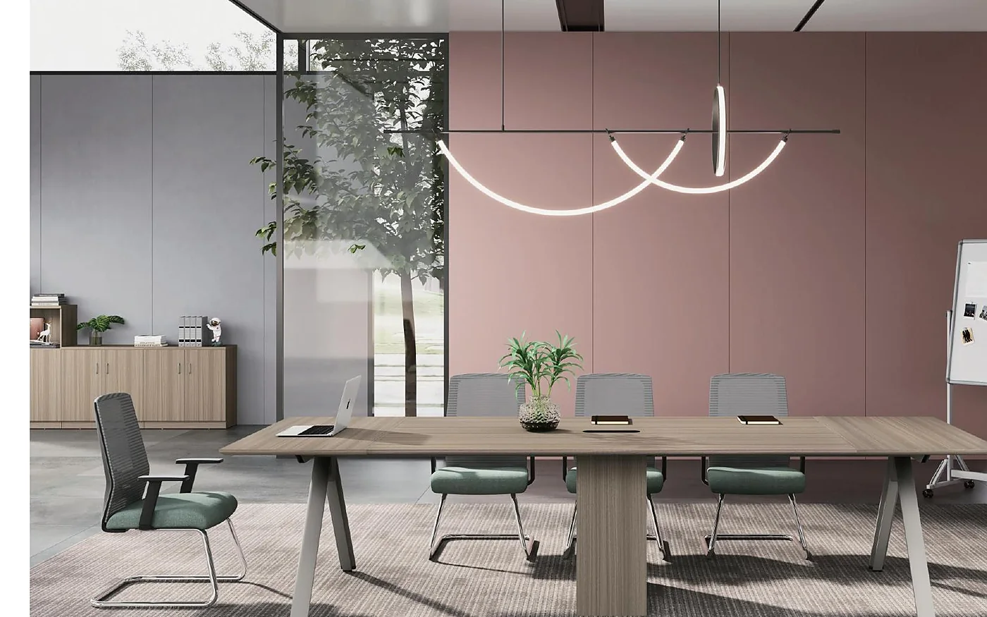 mesa colaborativa para reunión informal de oficina