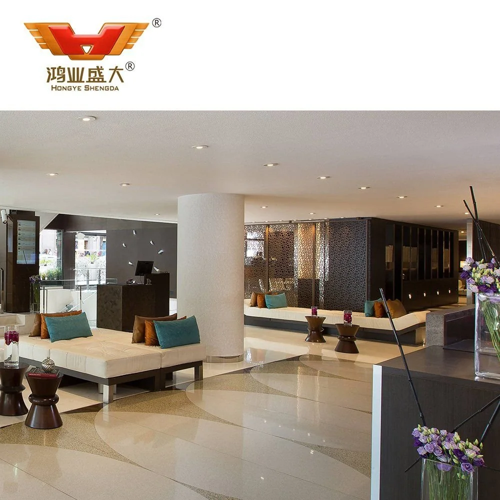 Lobby de hotel con mobiliario contract de Hongye Furniture Group en América Latina