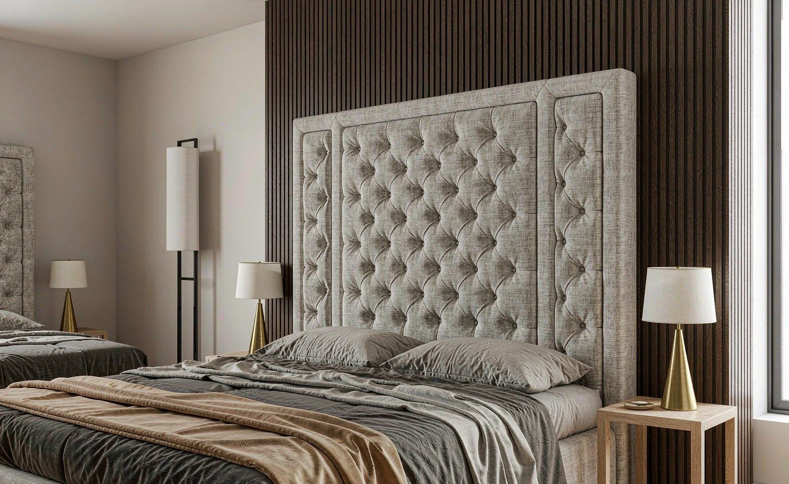 Camas tapizadas para dormitorio