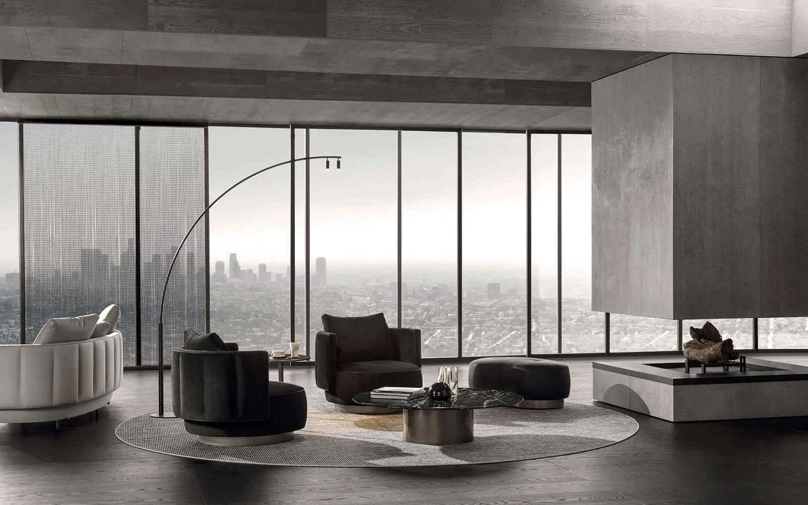 sala premium con ventanal y zona de conversación