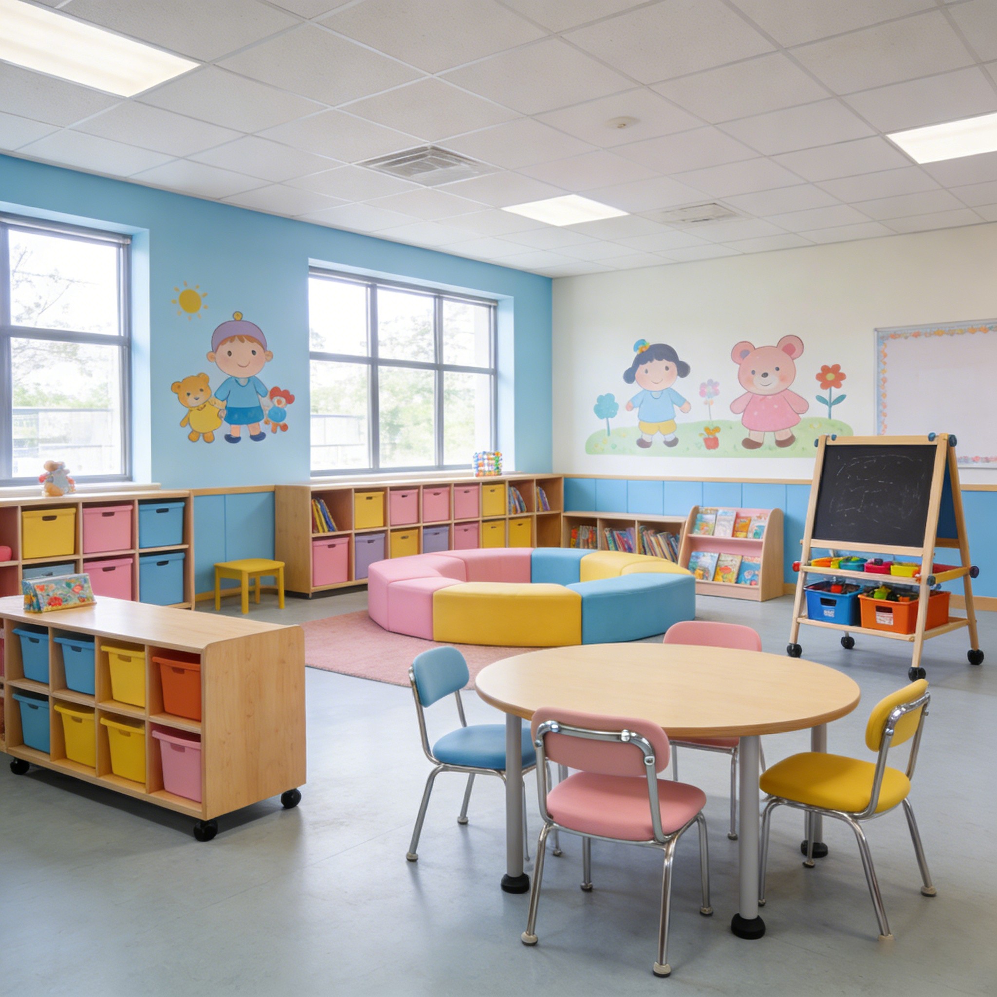 Mobiliario para Educación Infantil Seguro con Cantos Redondeados vista 4