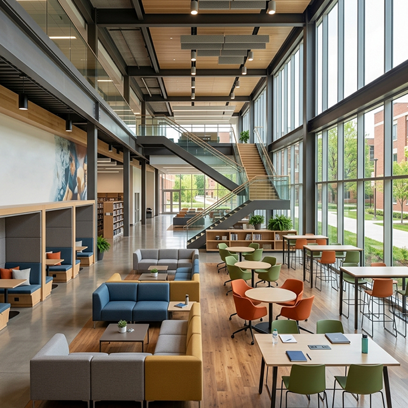 Asientos Colaborativos Modulares para Espacios Sociales del Campus vista 3