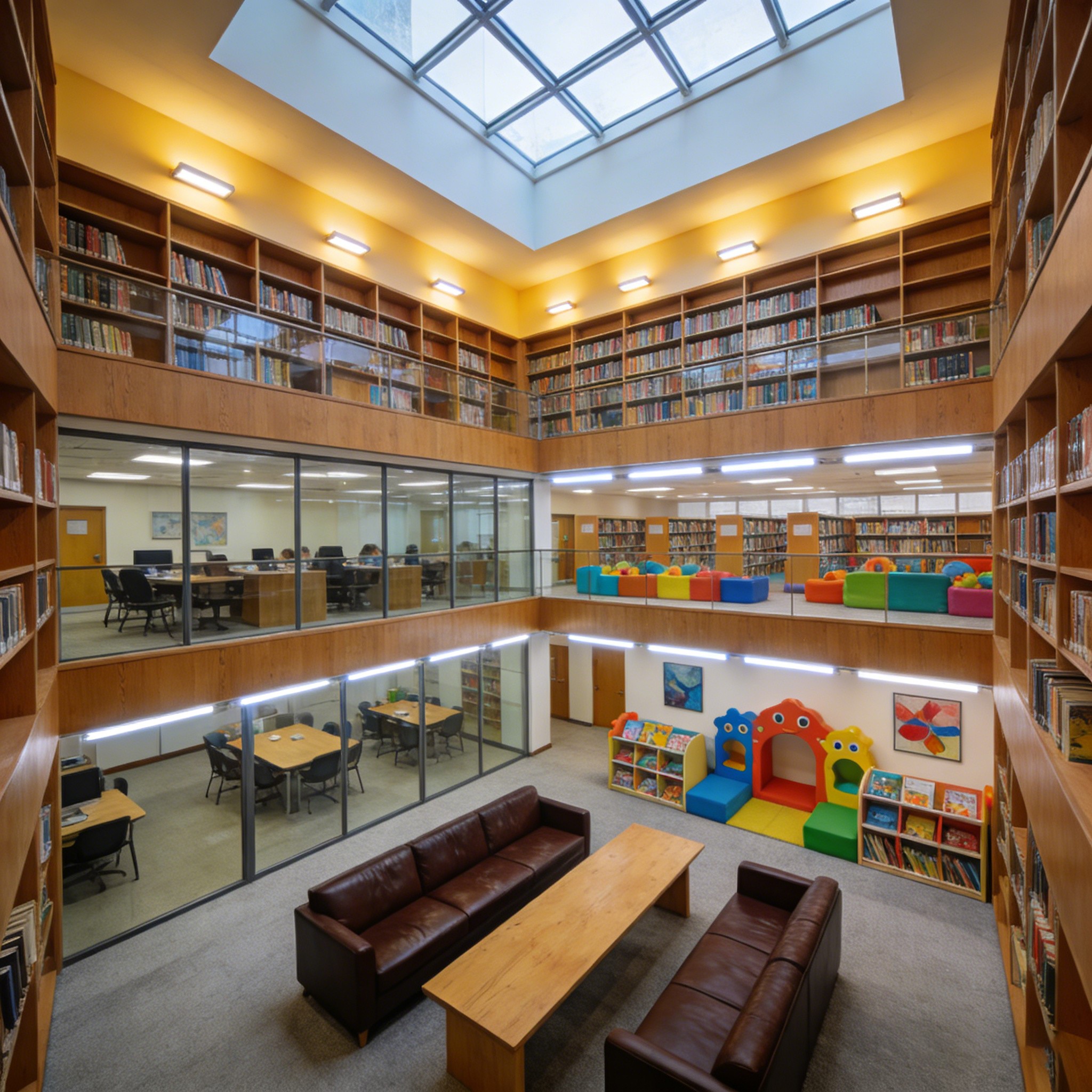 Estanterías de Librería Escolar Modulares en Madera E1 vista 3
