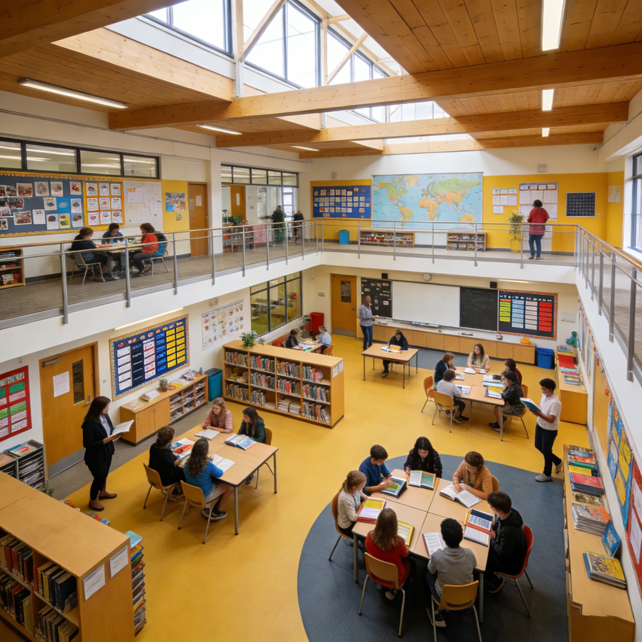 Estanterías de Librería Escolar Modulares en Madera E1 vista 4