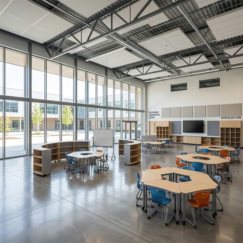 Mobiliario Escolar Modular Reconfigurable con Ruedas vista 2