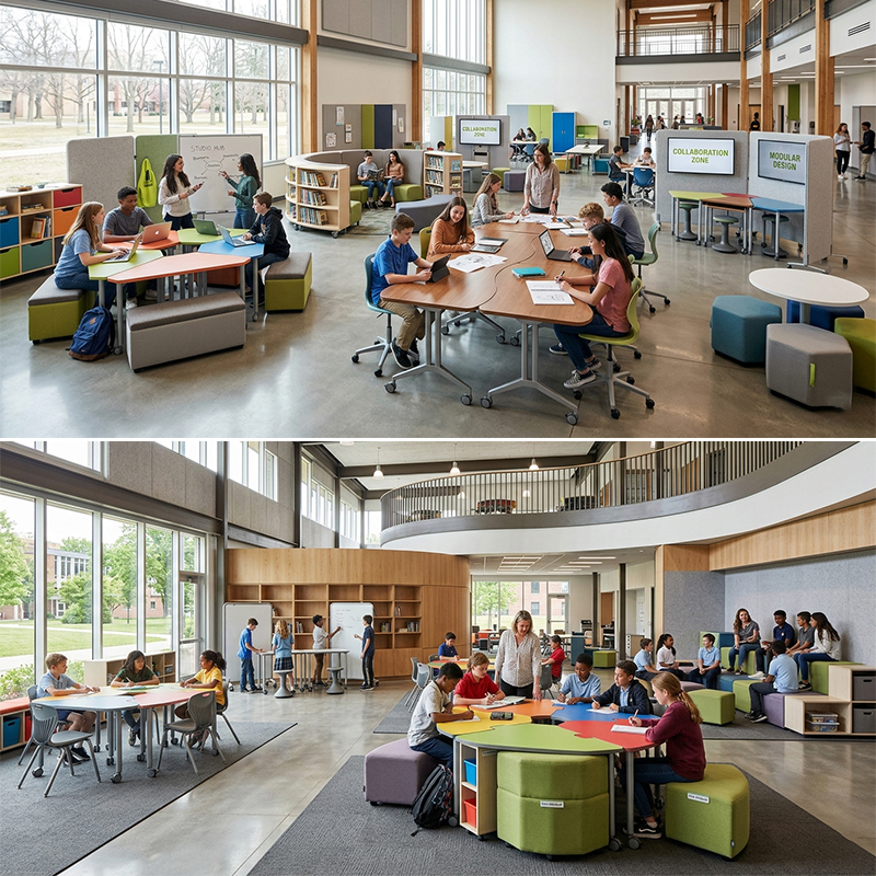 Mobiliario Escolar Modular Reconfigurable con Ruedas vista 4