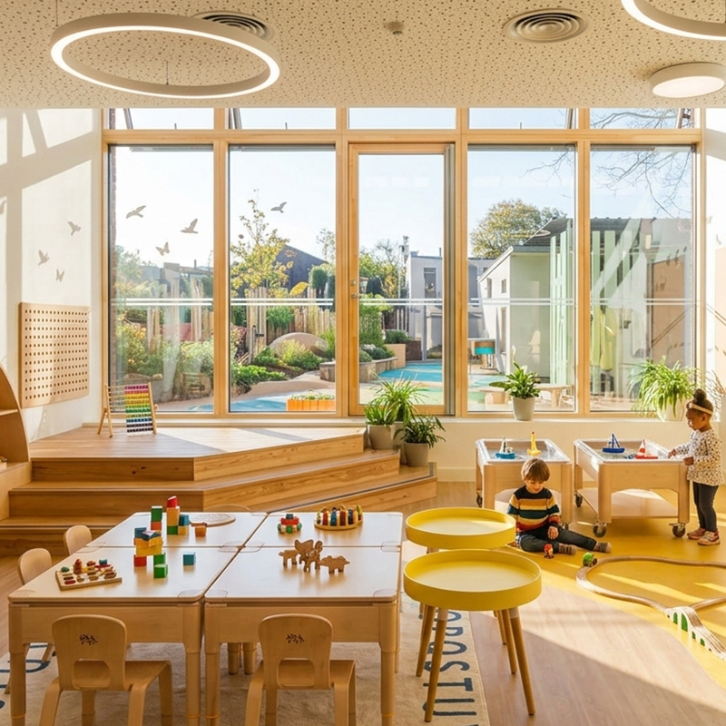 Mobiliario para Jardín de Infancia en Madera de Abedul vista 2