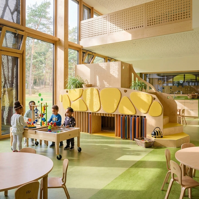 Mobiliario para Jardín de Infancia en Madera de Abedul vista 3