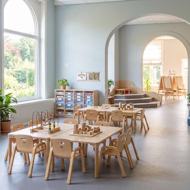 Mobiliario Montessori en Madera para Aulas de Diseño vista 3