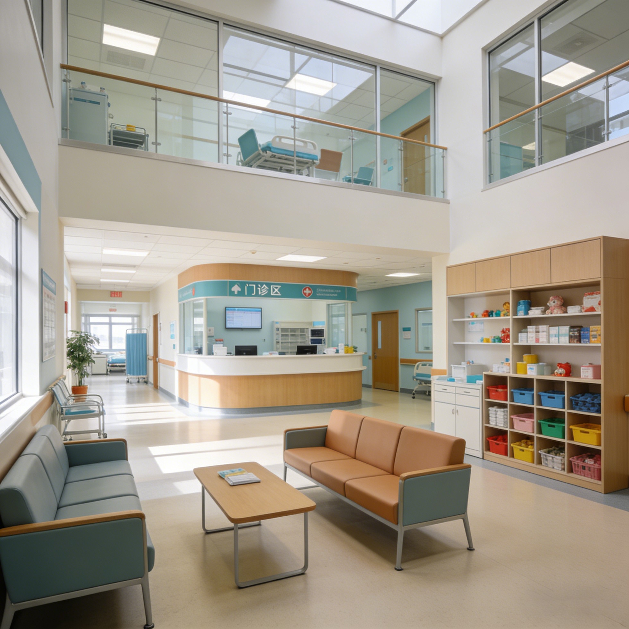 Mostrador de Recepción Hospitalaria Antimicrobiano Modular vista 4