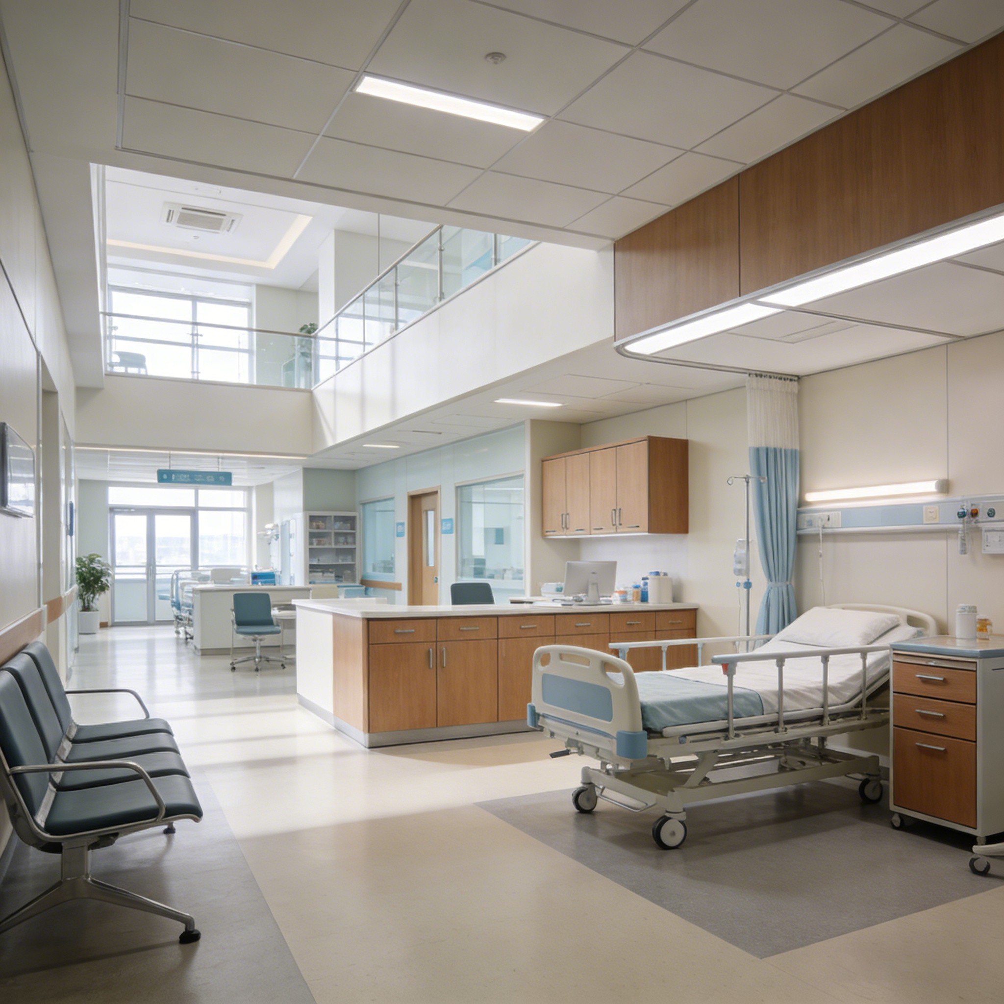 Biombo Médico de Privacidad Hospitalaria con Estructura de Acero vista 4