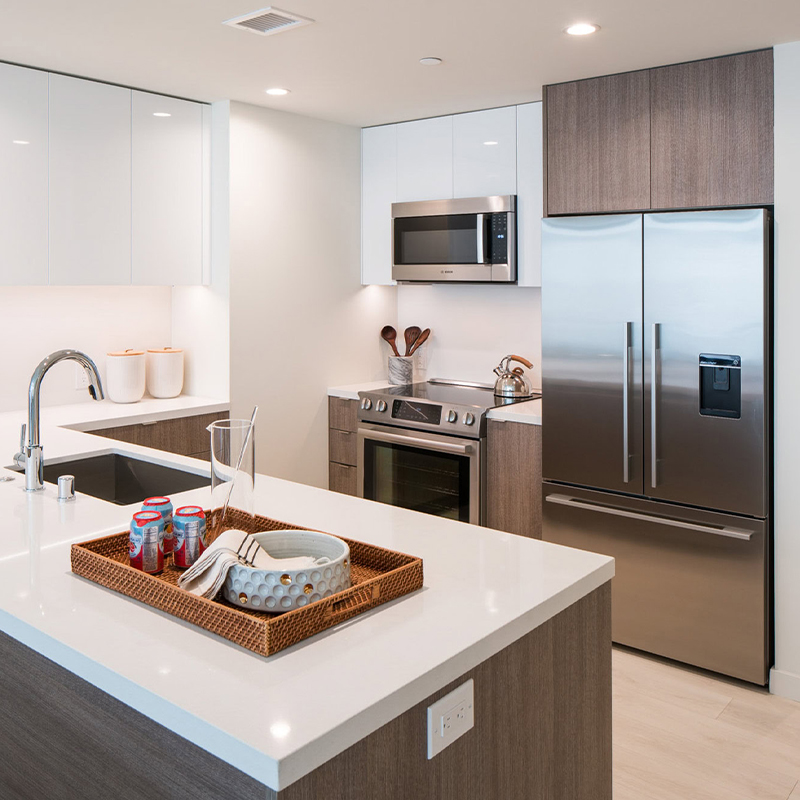 Suite Completa de Mobiliario para Apartamento con Madera Natural vista 2