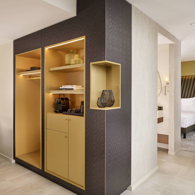 Espejo y LED interior armario hotelero suite